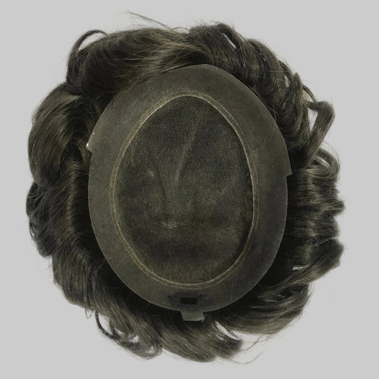 Australia Toupee 8x10, #5 Light Brown Human Hair, Lace & PU Combination Base Men Hair System