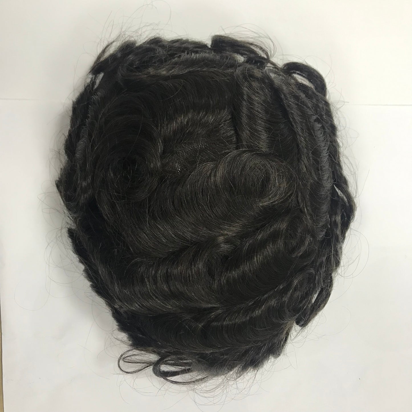 BH Lace Toupee 8x10, #1B Black Human Hair, Breathable Lace Base Men Hair System