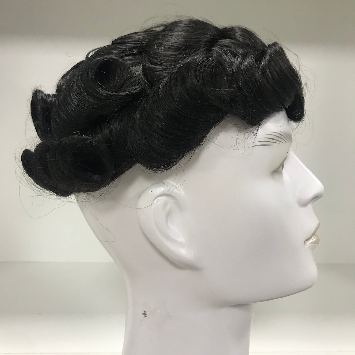 K-Skin V-N Toupee 8x10, #1B Black Human Hair, V-Shape Hairline PU Skin Men Hair System