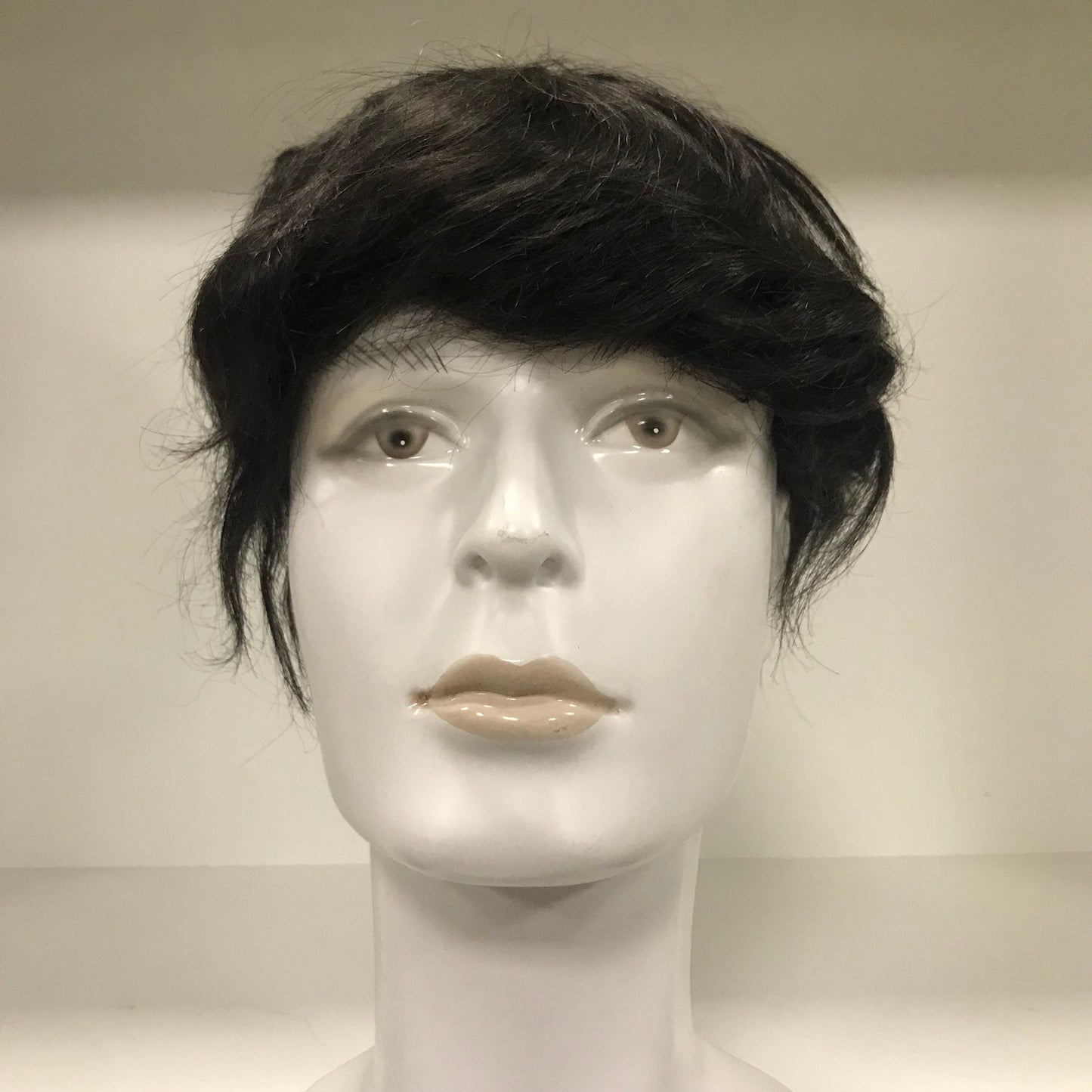 M Lace Toupee 6x8, #1B Black Human Hair, Breathable Lace Base Men Hair System