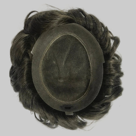 Australia Toupee 8x10, #5 Light Brown Human Hair, Lace & PU Combination Base Men Hair System