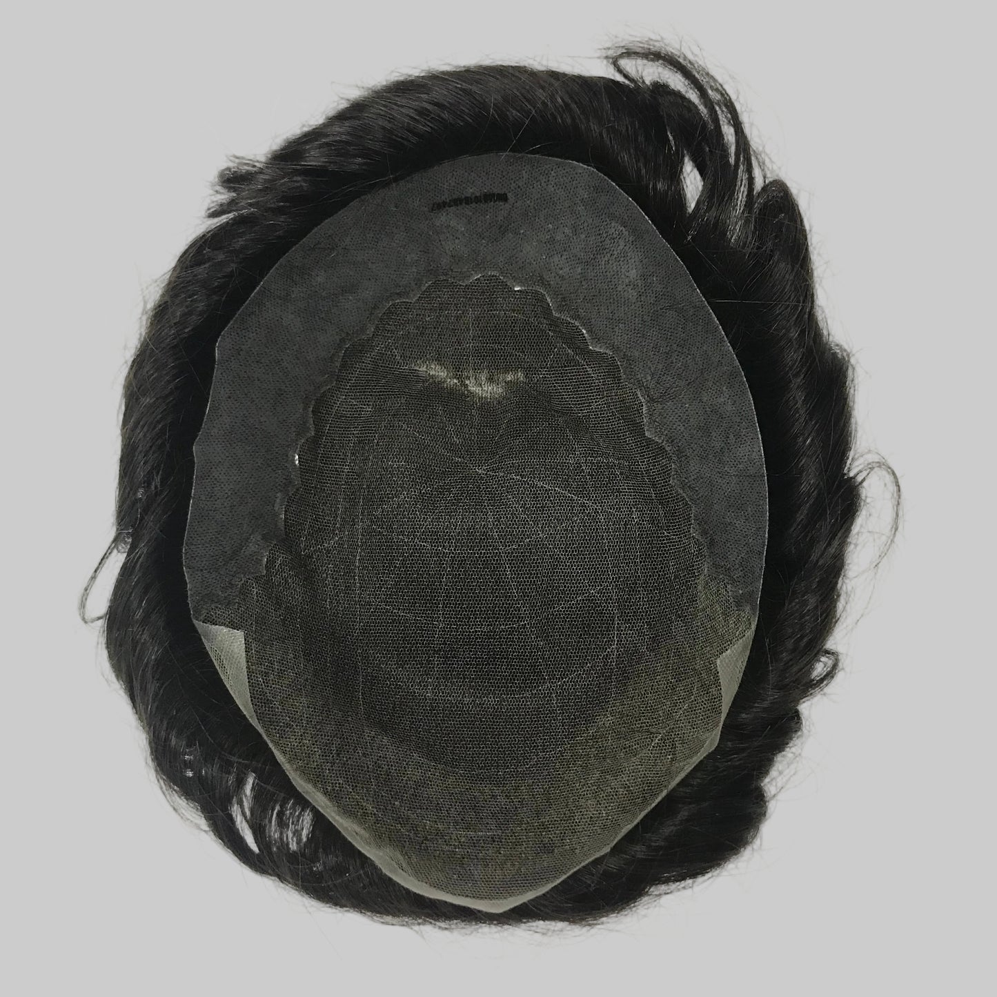 BH Q6 Toupee 8x10, #1B Black Human Hair, Durable Mixed Lace & PU Men Hair System