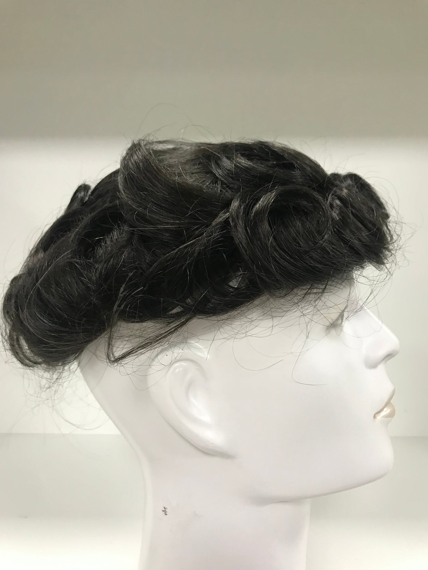 CMG-3 Toupee 8x10, #1B Black Human Hair, Durable PU Skin Men Hair System