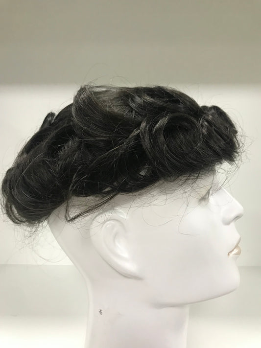 CMG-3 Toupee 8x10, #1B Black Human Hair, Durable PU Skin Men Hair System