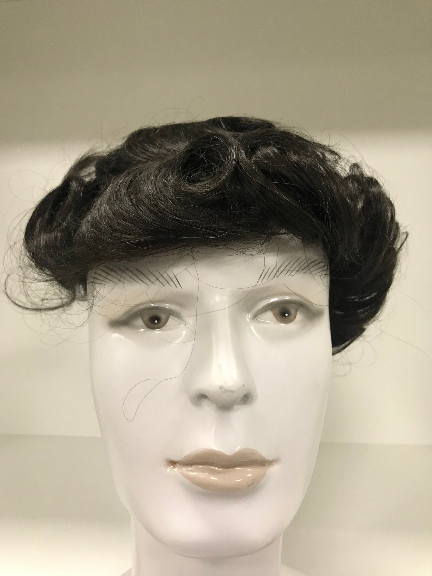CMG-3 Toupee 8x10, #1B Black Human Hair, Durable PU Skin Men Hair System