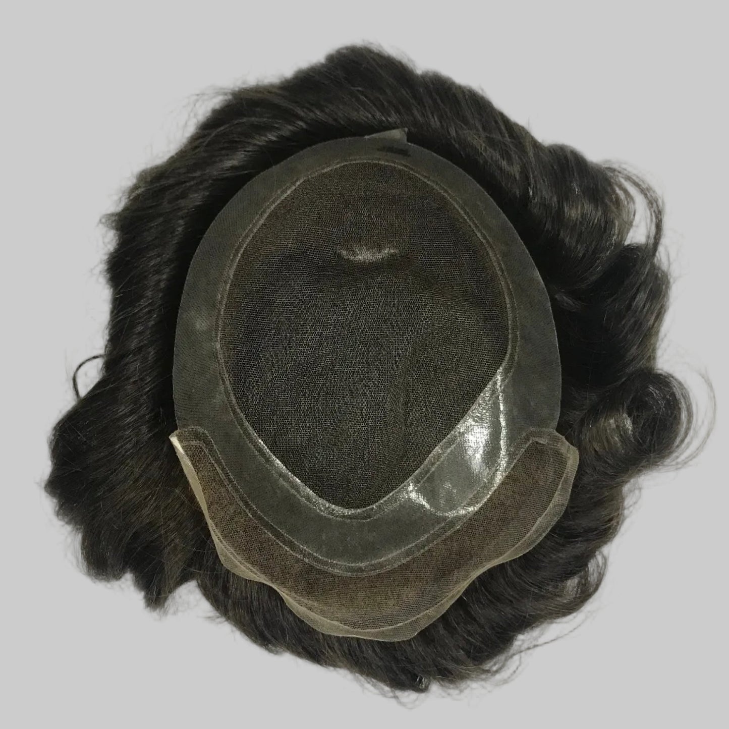 Hollywood Toupee 8x10, #3 Dark Brown Human Hair, Classic Lace Base Men Hair System