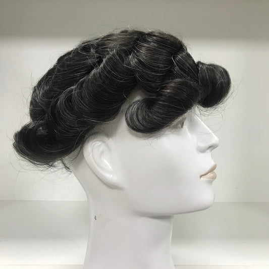 OminiLace Toupee 8x10, #1B Off-Black Human Hair, Full Lace Invisible Natural Hairline Men Hair System